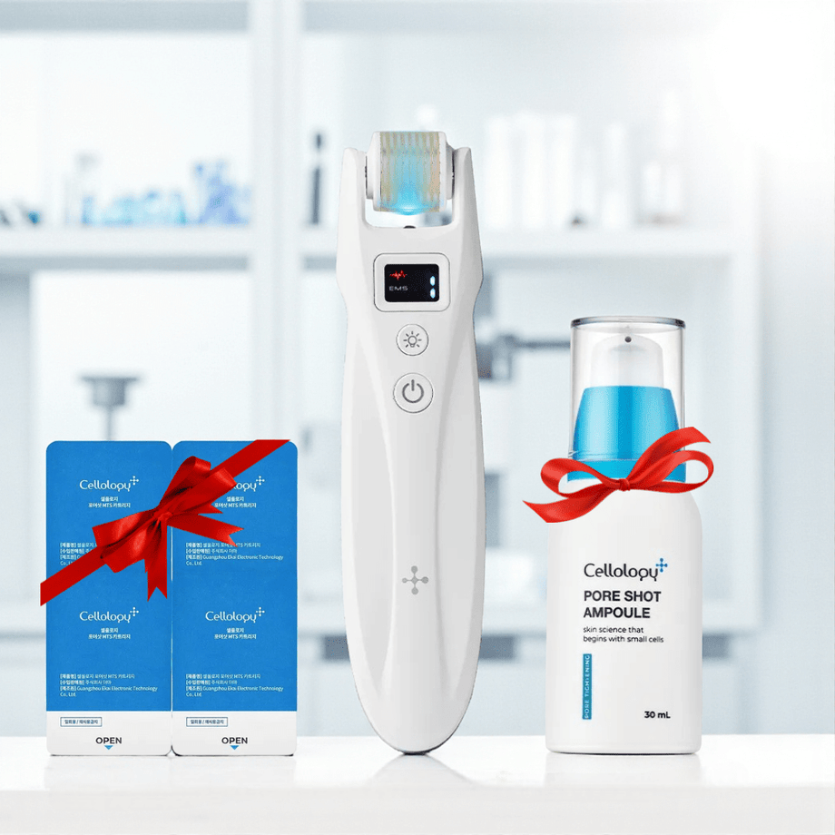 現貨韓國Cellology PORE SHOT煥膚MTS電動微針機套裝(包1支精華+4替換頭