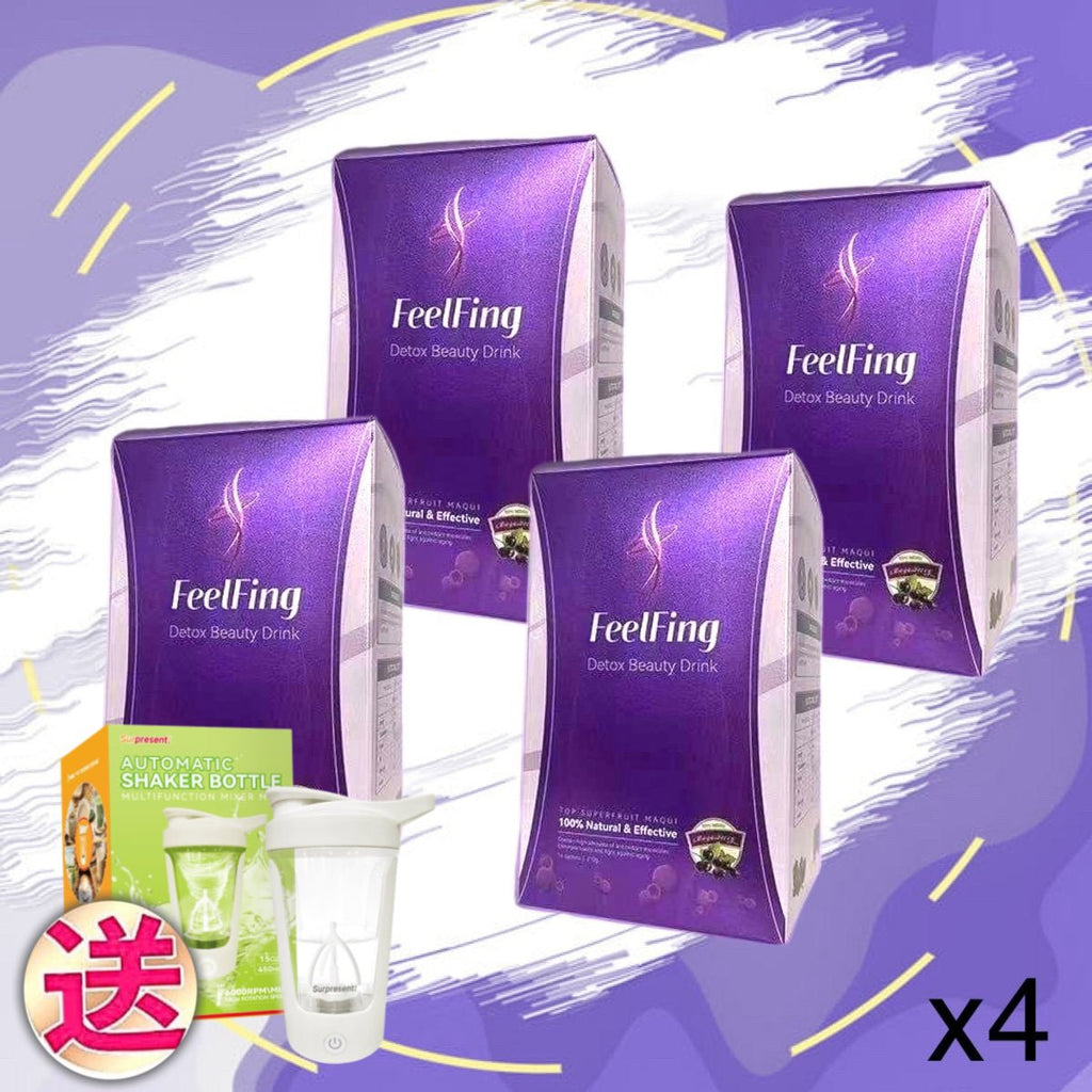 英國FeelFing天然排毒煥顏纖體飲(1盒14包) 4盒 送攪拌杯纖體系列FeelFingBeauty decoder 醫美護膚品專門店