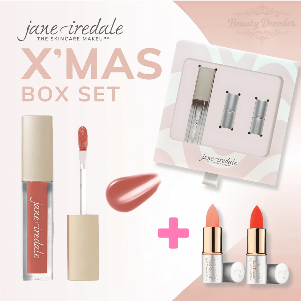 現貨[行貨]美國Jane Iredale 晚櫻草水光玻璃唇釉1送2套裝限量版 (五色選1, 送2支迷你唇膏)超優惠Jane IredaleBeauty decoder 醫美護膚品專門店