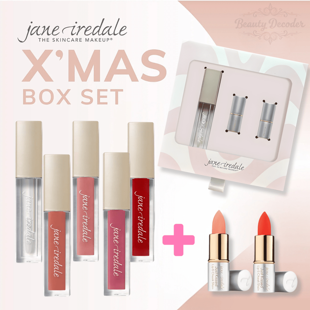 現貨[行貨]美國Jane Iredale 晚櫻草水光玻璃唇釉1送2套裝限量版 (五色選1, 送2支迷你唇膏)超優惠Jane IredaleBeauty decoder 醫美護膚品專門店