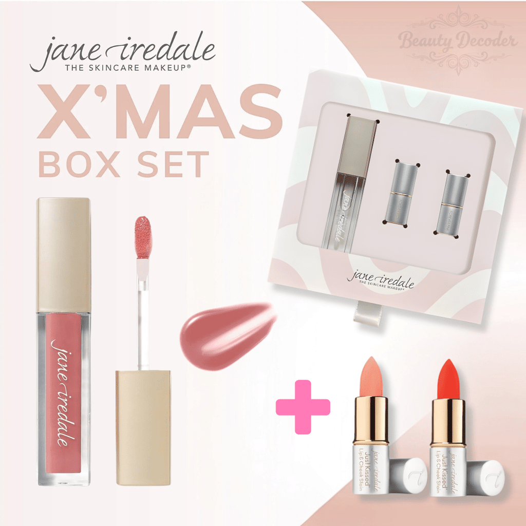 現貨[行貨]美國Jane Iredale 晚櫻草水光玻璃唇釉1送2套裝限量版 (五色選1, 送2支迷你唇膏)超優惠Jane IredaleBeauty decoder 醫美護膚品專門店