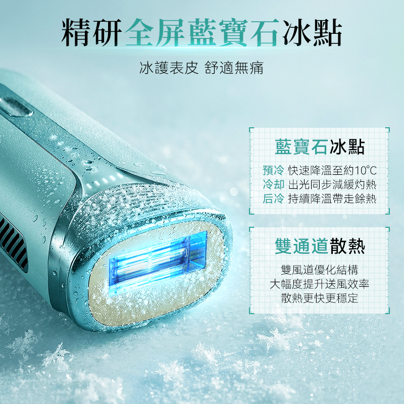 現貨】日本JUJY 雙燈管藍寶石冰點極速連閃無痛嫩膚全身家用脫毛儀PRO