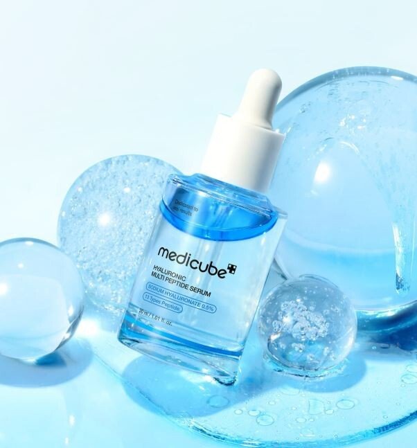 現貨韓國Medicube 玻尿酸胜肽雙層爆水藍瓶精華30ML超優惠MEDICUBEBeauty decoder 醫美護膚品專門店