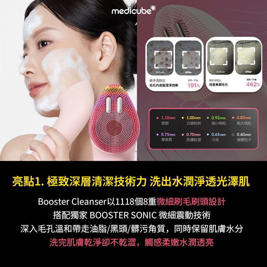 ボディ・フェイスケア medicube PRO MINI PLUS Facial clensing AGE-R Booster Facial Cleansing Device (Mini Plus + Cleansing Head