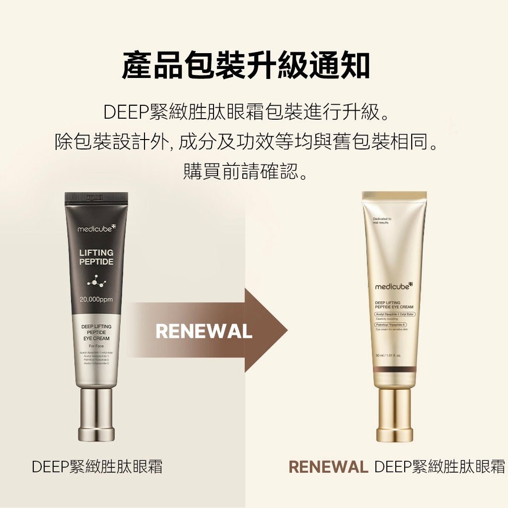 韓國MEDICUBE DEEP緊緻胜肽眼霜 30g眼霜MEDICUBEBeauty decoder 醫美護膚品專門店