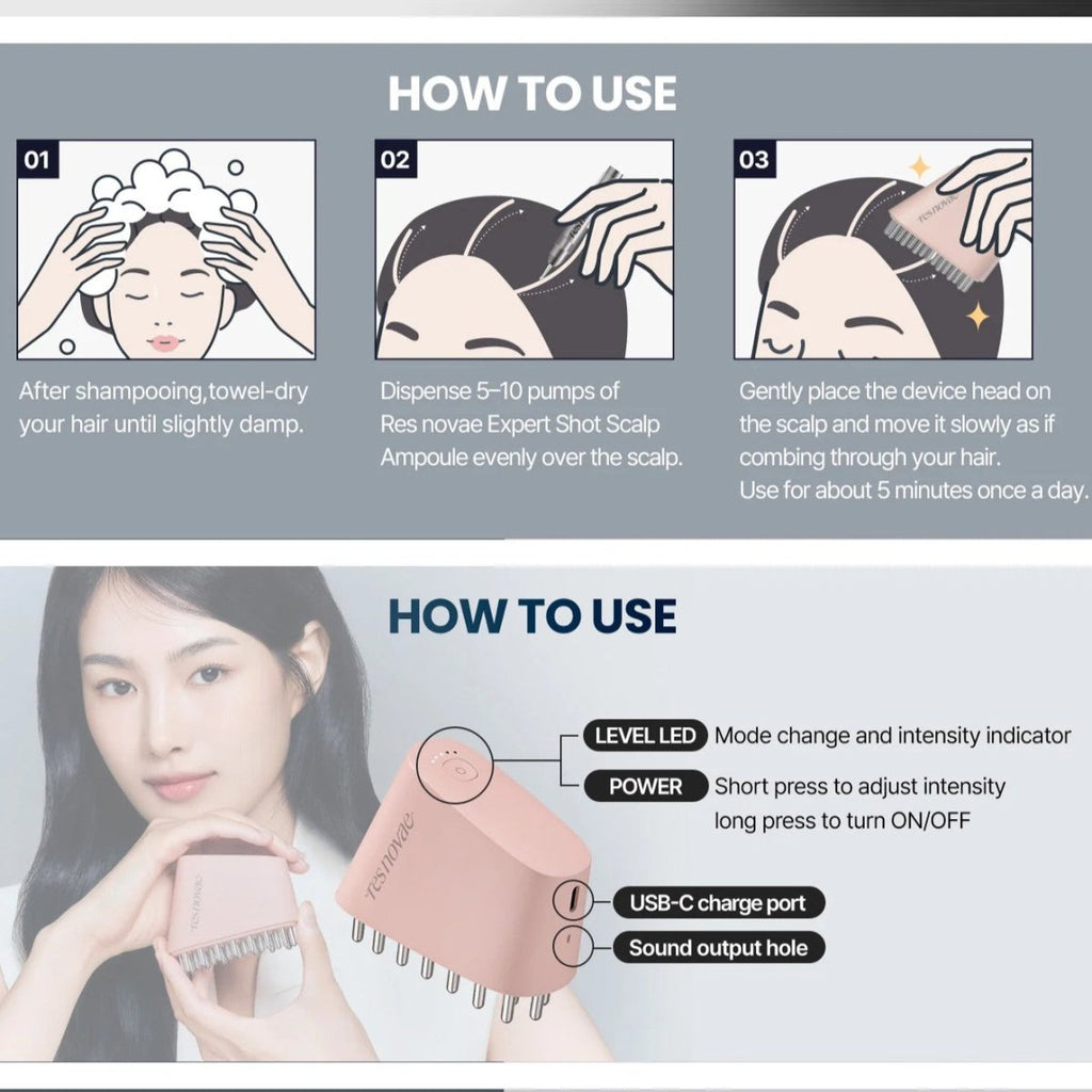 現貨韓國Resnovae 頭皮護理爆髮機(少女梳)超優惠ResnovaeBeauty decoder 醫美護膚品專門店