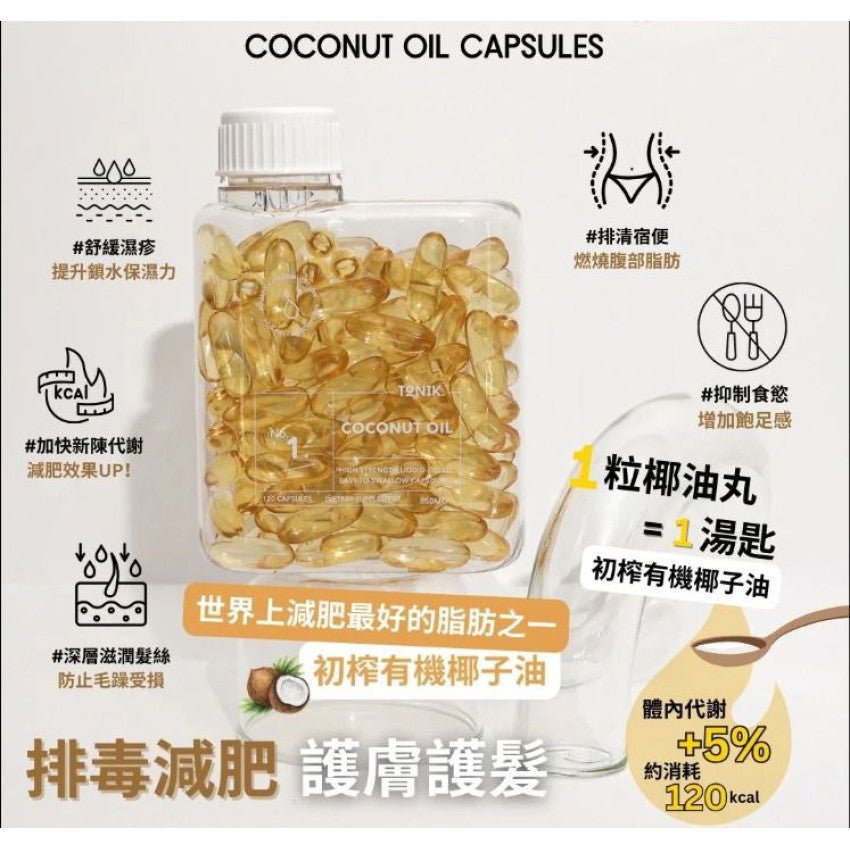 現貨澳洲TONIK No.1 有機初榨椰子油膠囊(120粒)超優惠TONIKBeauty decoder 醫美護膚品專門店