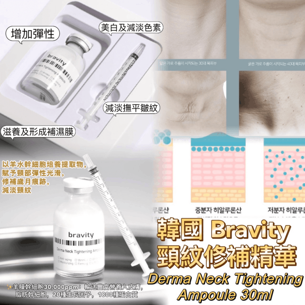韓國Bravity 頸紋修補緊緻安瓶30mlBravityBeauty decoder 醫美護膚品專門店