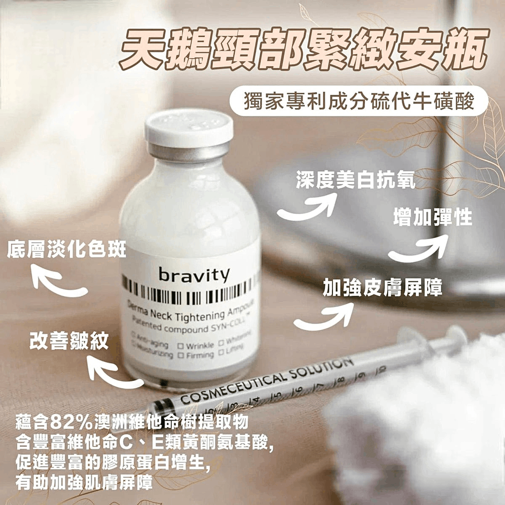 韓國Bravity 頸紋修補緊緻安瓶30mlBravityBeauty decoder 醫美護膚品專門店