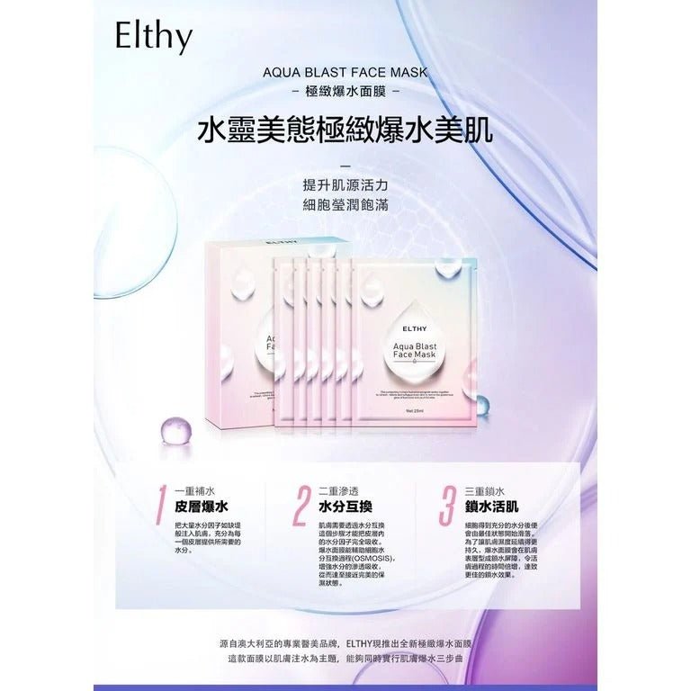 澳洲 Elthy 極緻爆水嫩肌面膜 1盒6片面膜ELTHYBeauty decoder 醫美護膚品專門店