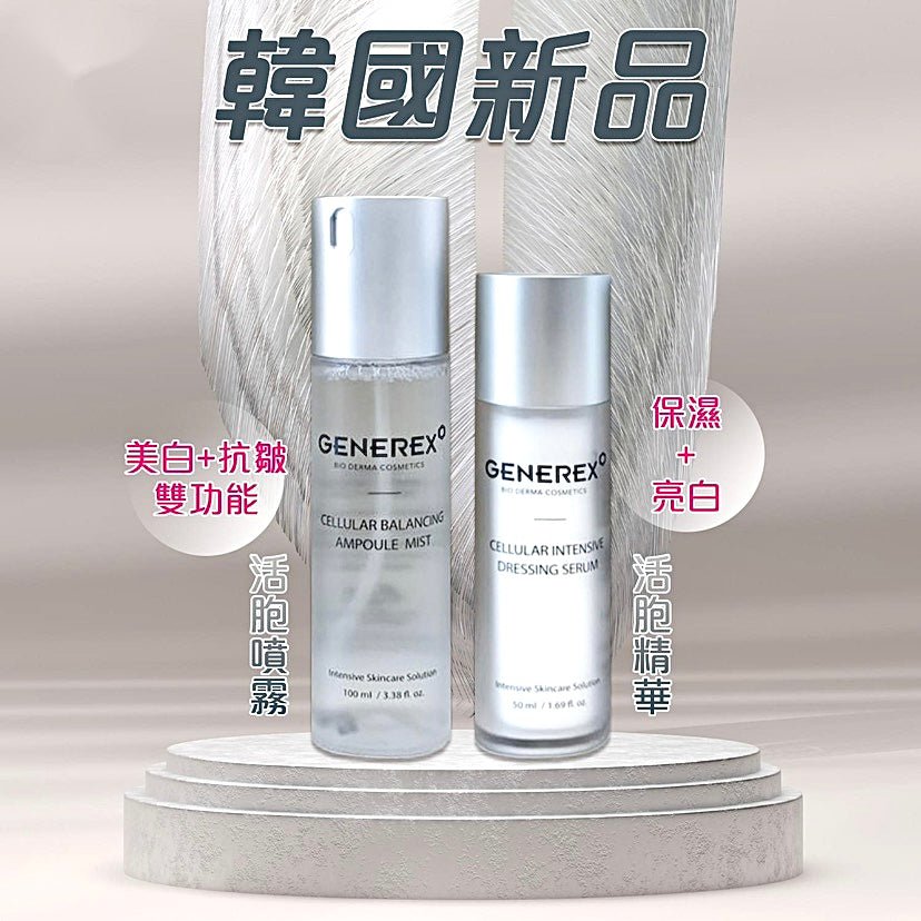 韓國Generex ICT 活胞系列3件套裝（活胞精華+活胞噴霧+活胞霜）期間限定套組GenerexBeauty decoder 醫美護膚品專門店